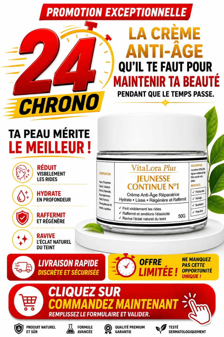 ADIEU AUX RIDES ET AUX VISAGES FROISSÉS ! RETROUVEZ L'APPARENCE D'UN VISAGE DE 45 ANS, MÊME À 80 ANS, AVEC JEUNESSE CONTINUE N°1.