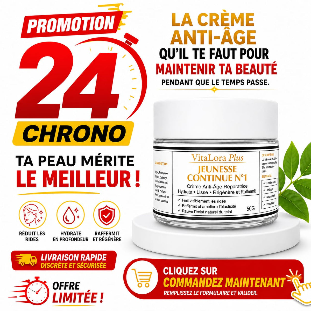ADIEU AUX RIDES ET AUX VISAGES FROISSÉS ! RETROUVEZ L'APPARENCE D'UN VISAGE DE 45 ANS, MÊME À 80 ANS, AVEC JEUNESSE CONTINUE N°1.
