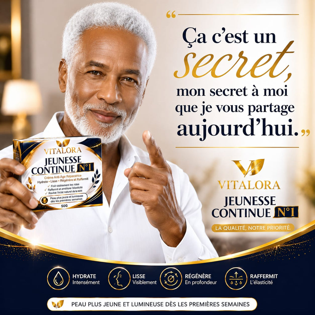ADIEU AUX RIDES ET AUX VISAGES FROISSÉS ! RETROUVEZ L'APPARENCE D'UN VISAGE DE 45 ANS, MÊME À 80 ANS, AVEC JEUNESSE CONTINUE N°1.
